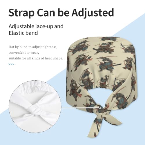 Image of Working Cap Scrub Cap with Sweatband | Adjustable Nurse Surgical Caps, for Men Women, Tie Back Hat