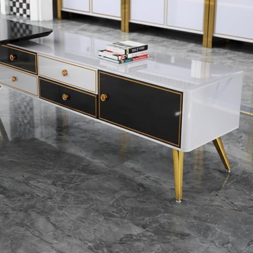 Image of Lakdi The Furniture Co Luxury Director L-Shape Office Table with Premium Glossy Executive Desk with Integrated Drawers and Unique Design Table - LDL-708