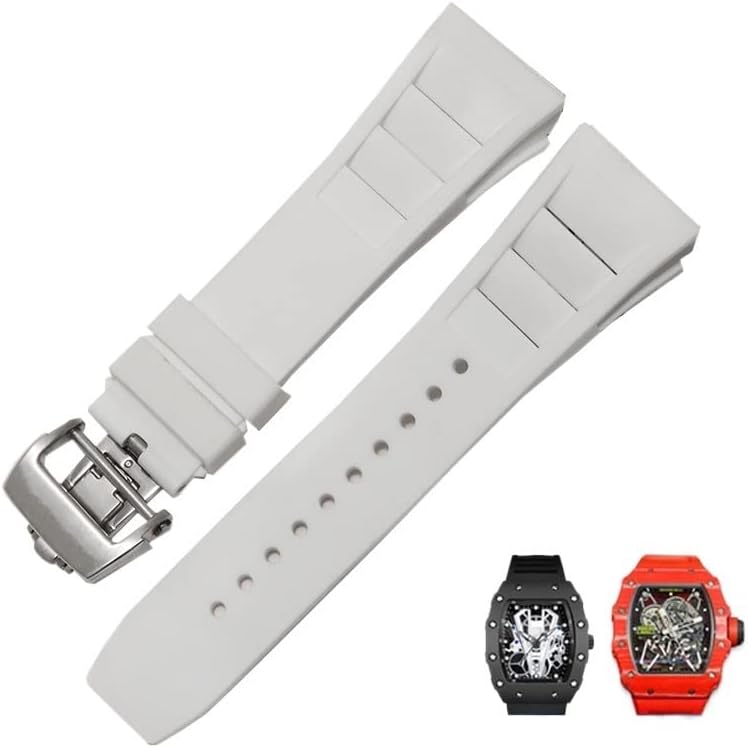 Rubber Silicone Watch Strap for Richard Mille RM011 Series Tape Accessories Men’s 25-20mm