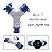 BE-TOOL 2-Way Splitter, 16A 220v IP44 2 Way 3 pin Industrial Site Plug & Wall Socket Waterproof IP44 Plug Connector Socket 2P+Earth Male/Female