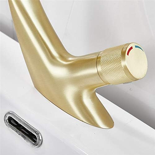 Basin Faucet Modern Black Bathroom Sink Mixer Tap Brass Chrome Wash Single Handle Hole Crane for(Black)