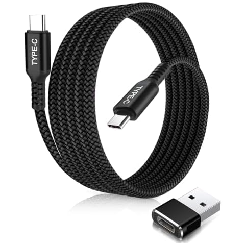 Elebase USB Type C to C 100W Cable 10FT with USB Adapter,Fast Charging PD Charger Cord for iPhone 16 15 Pro Max Plus,Samsung Galaxy S23 S24,Car Play,MacBook Mac,iPad 9 10,Z Flip Fold 4 5,Ultra,A53 A54 Cover