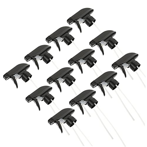 ifundom Boquillas Pulverizadoras De Plástico Para Botella Spray 28-410 Negras 12 Unidades Para Limpieza y Jardinería Uso Doméstico Rociador Resistente Ácido y Base