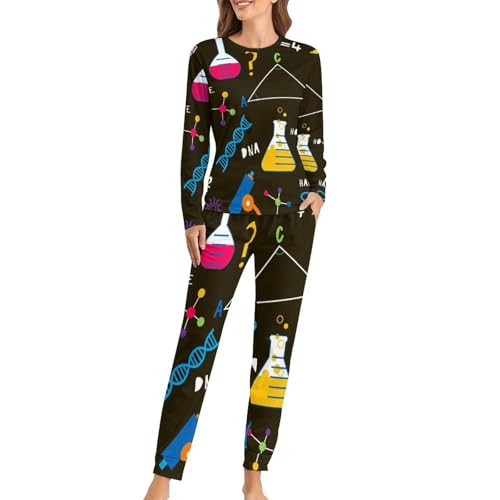 Ensemble de pyjama femme t-shirt manches longues idéal cocooning et nuit