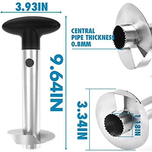 Pineapple Corer And Slicer Tool, Pineapple Cutter Stainless Steel Fruit Peeler Corer Slicer Cutter With Sharp Blade Pineapple Eye Peeler For Home And Kitchen #TOP2