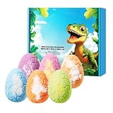 Bolas de baño infantiles con juguetes dentro,6 Unidades Temática Dinosaurios,Bolitas Efervescentes para Ducha - Para Regalar en Viajes Baño Hotel Casa