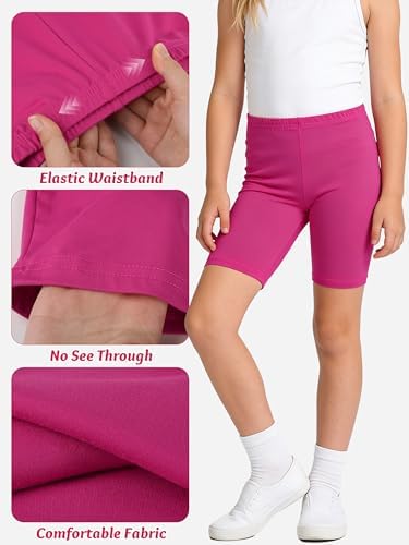 6 Pack Girls Shorts Bike Athletic Long Biker Shorts Toddler Kids Teen — view 4