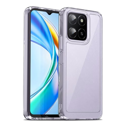 Liisooka Case for Honor X6b/X6a/X5b/X5b Plus Military Grade Drop Protection Phone Case Yellowing Resistant Anti-Scratch Hard PC Back Shockproof Hard Ultra-Thin Protective Cover Clear