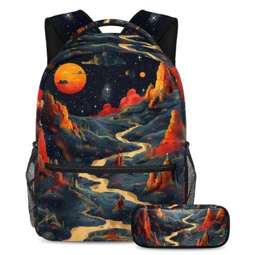 Sac à dos multicolore 2 pièces pour organiser vos affaires de jour