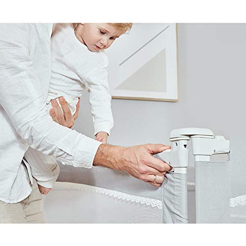 Barrera de cama para niños con elevación vertical de 180cm en gris 5