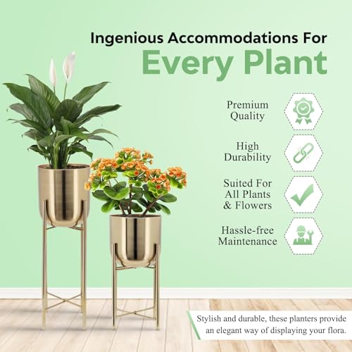 Image of Bee Creative Plant Stand Multiple Flower Pot Holder Shelves Planter Rack Storage Organizer Display for Indoor Outdoor Garden Balcony (MEDIUM PLANTER G)