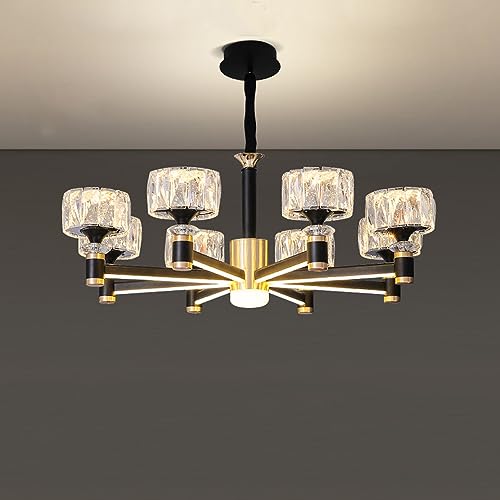 Lustres en cristal modernes du milieu du siècle suspension LED 6 lampes