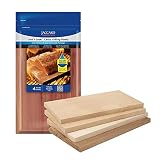 Jaccard 201407 Seal N’ Soak Cedar Plank, Small, (4-planks), Grilling Accessories – Reusable Soaking Bag