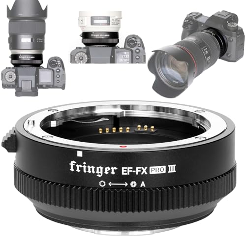 Fringer EF FX Pro II Adaptador de enfoque automático para objetivo EOS Tamron Sigma para cámaras FX sin espejo X T3 XH1 X E3 XT20 X Pro2 X T2 X T4 X A X E1 X M1 XT1 X T30. (EF FX Pro II)