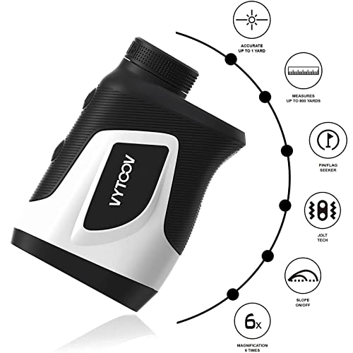 Golf Rangefinder 800Yards Slope Golf Rangefinder With Continuous Scan Golf Rangefinder With Slope Flag Pole Locking Vibration Legal For Competition Hunter & Golfer Gift #TOP4