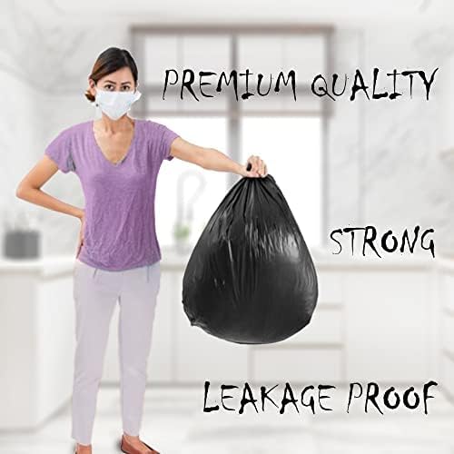 Image of Premium Recyclable Garbage Bags | Medium Size Durable Dustbin /Trash Bags Dustbin Covers for Wet and Dry Waste - Black (Pack of 12 Rolls) Total 360 Bags