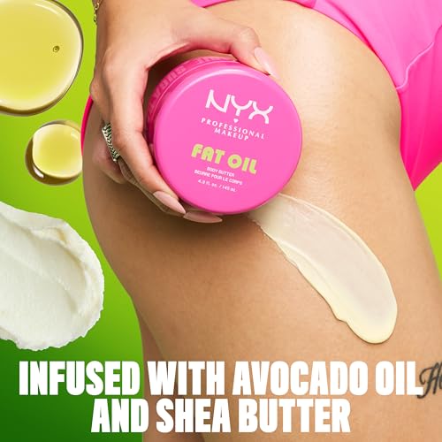 NYX PROFESSIONAL MAKEUP Fat Oil Body Butter in Suga Baddie, Vanilla Scented Body Cream with Avocado Oil and Shea Butter for 24 HR Hydration, Fast Absorbing, Whipped Formula, Vegan & Cruelty-Free - image 5
