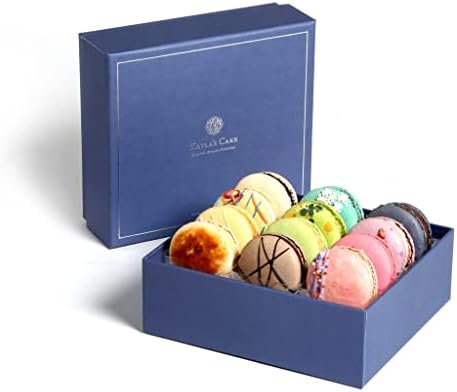 Kayla's Cake Premium French Macarons Cookies Gift Baskets Gourmet Chocolate Box Desserts Birthday Snack Care Packages College Students Mothers Day Thank You Macaroon Mom Women her Men Classic 12