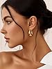 36 Pairs Gold Hoop Earrings Set for Women Multipack, Hypoallergenic Chunky Chain Twisted Hoop Earrings Pack, Fashion Dangle Earrings Jewelry for Gift (B-10Pairs Gold) #1