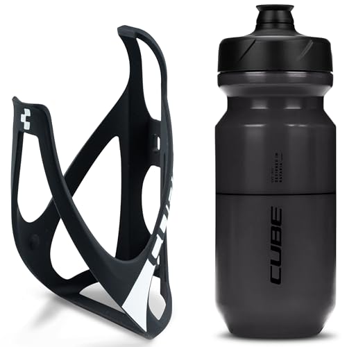 Cube HPP Cycling Cage & Flow 500ml Bike Bottle Kit (Black/White)