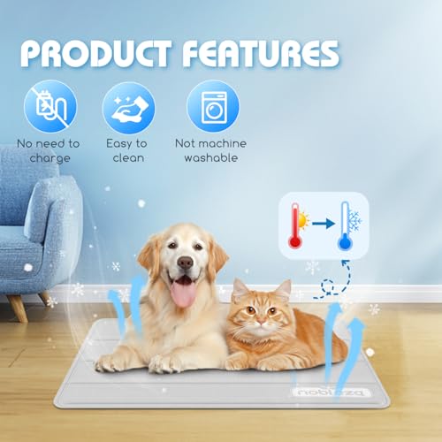 Nobleza Kühlmatte Hund und Kühlmatte Katze, Kühlmatte für Hunde und Katzen, Hundekühlmatte Selbstkühlend mit Gel für Haustiere und Tiere, 70x110cm