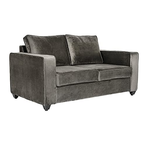 Image of Wakefit 2 Seater Sofa Set | 3 Year Warranty | Wooden Sofa, Couch - Napper (Fabric-Velvet : Tuscan Tan)