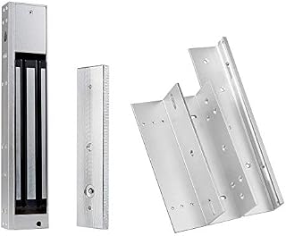 HFeng Electromagnetic 280KG(600lbs) Magnetic Lock Access Control Electric Lock with ZL Bracket DC12V Fail Safe for Single Door (280KG Lock+ZL Bracket)