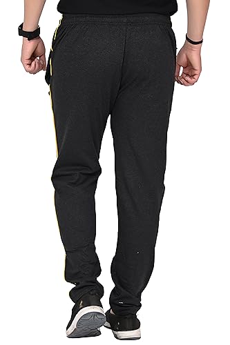 Image of SK Wardrobe Men's Solid Cotton Track Pant | Full Elastic Waistband | Regular Fit Casual Lower for Gym, Home, Lounge Full Length Solid Bottom Wear for Men