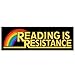 JMYROG Reading is Resistance Funny Car Bumper Magnet, Rainbow Bookish Protest Magnets for Bumper Fridge Locker, Pride Month Reading Sticker or Magnets, Bookish Car Accessories for Bookworm Read Lover