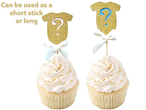 Gender Reveal Cake Topper And Gender Reveal Cupcake Toppers Gender Party Decorations He Or She Design And Question Mark Blue And Pink Package Includes 13 Pieces #TOP7