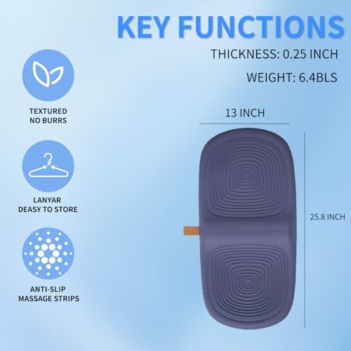 Image of Ergonomic Wooden Balance Board, Anti-Fatigue Wobble Board, Anti-Slip Balance Board with PU Cushioned Top, Standing Desk Mats, Rocker Board, Office Accessories, Blue