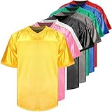Phoneutrix Blank Football Jersey, Sports T-Shirt Hip Hop Jersey for Party (Medium, Yellow)