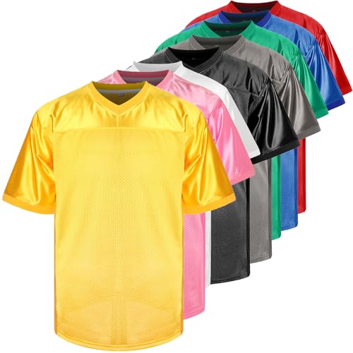 Phoneutrix Blank Fußball Trikot Sport T-Shirt Hip Hop Trikot für Party, gelb, XL