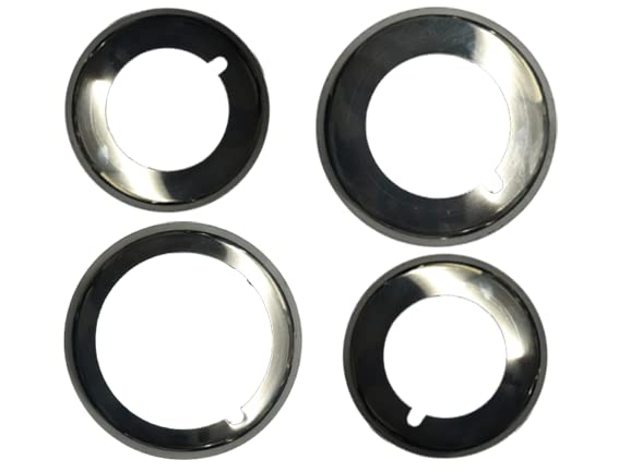 Gas Stove 4 Burner O Rings with Hot Rolled Stainless Steel. Gives long life Set of 5 Suitable for all brand Auto Ignition Gas stoves. (2 Small, 1 Large, 1 Jumbo) GSBR04SSA