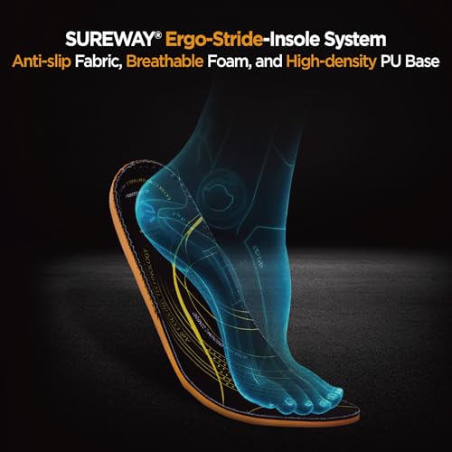 Image of SUREWAY Men's 6 inch Waterproof Soft /Steel Toe Work Boots - EH-Rated, Oil & Slip Resistant