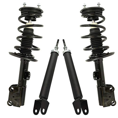 Image of TRQ Front and Rear Complete Strut Assembly & Shock Absorber Kit Complete Strut & Coil Spring Assembly Compatible with 2013-2019 Ford Flex Lincoln MKT