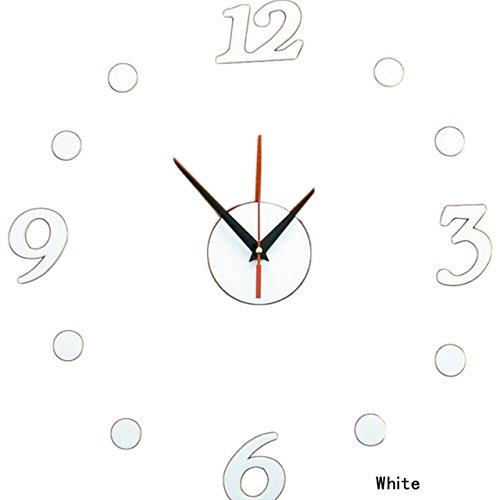 Buy Living Room Wall Clock 3D Clocks Acrylic Mirror Sticker Needle