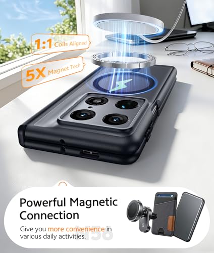 Image of FNTCASE for Motorola Razr Fold Case: [Hinge Protection] Translucent Matte Cases [Compatible with Magsafe] Military Grade Shockproof Protective Phone Cover