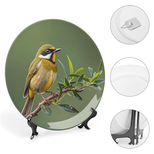 Plato decorativo de porcelana Bone China blanco miniatura 4