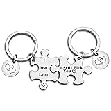 Anniversary Keychain Gifts for Him Her 1 Years Later I Still Pick You Puzzle Matching Keychain Set 1st Wedding Anniversary Jewelry Gift Couple Gift for Husband Wife Valentines Day Gift for Boyfriend