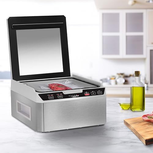 VacuChef Caso Professional Compact Food Chamber Vacuum Machine 70L/min Powerful Suction 3 Litre Capacity Stainless Steel