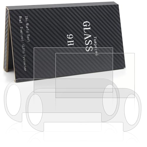 AFUNTA Screen Protector Films for Sony Playstation Vita 1000, 2 Pack (4 Pieces) Tempered Glass Films for Screen and Pet Films for the Back, PS Vita PSV 1000 Accessory