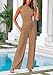 PRETTYGARDEN Women's Summer 2 Piece Loungewear Set Cropped Tank Top Wide Leg Sweatpants Tracksuit Casual Outfits (Camel,Medium)