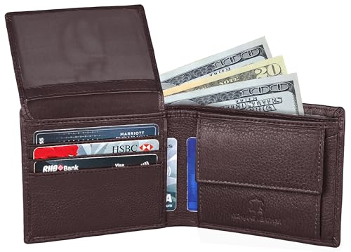 Image of WildHorn Rfid Protected Leather Wallet For Men, Dark Brown