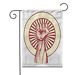 Awowee 28'x40' Garden Flag Soviet Cold War Propaganda Revolution Fist Raised in The Outdoor Home Decor Double Sided Yard Flags Banner for Patio Lawn