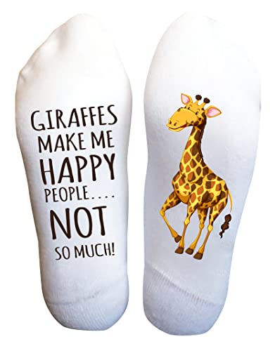 Giraffe If You Can Read This Socks – Funny Giraffe Lover Gift for Men & Women | Novelty Crew Socks – Cozy Safari Animal Socks - Main Image