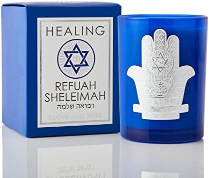 SAINT Refuah Sheleimah Scented Candle with Prayer, Prayer Coin, and Holy Oil, Complete and Speedy Recovery, Soy Coconut Aromatherapy Candle with 80 Hour Burn Time, Special Edition