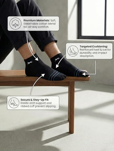 Image of Bindian Men and Women Ankle Length Socks, Multicolored with Striped Design, Breathable Base, Casual