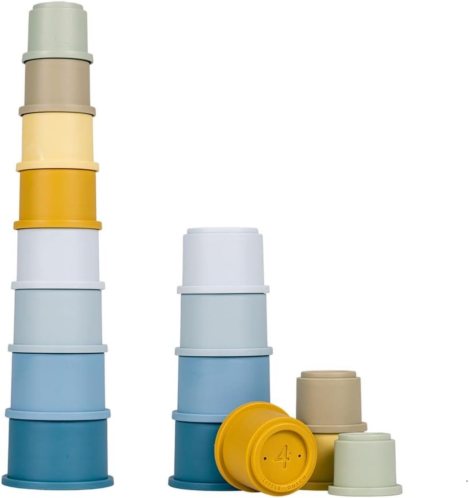 Little Dutch 2008002 Stacking Cups, Blue