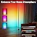 NBBUFF Led Corner Floor Lamp USB Powered with App & Remote Control, Color Changing Led Lamp Music Sync IC+RGBW, Timer, 64+ Music Modes, Standing Lamps for Living Room Lamp Bedroom Gaming Room, 1 Pack